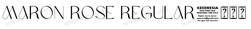 Maron Rose Regular字体转换